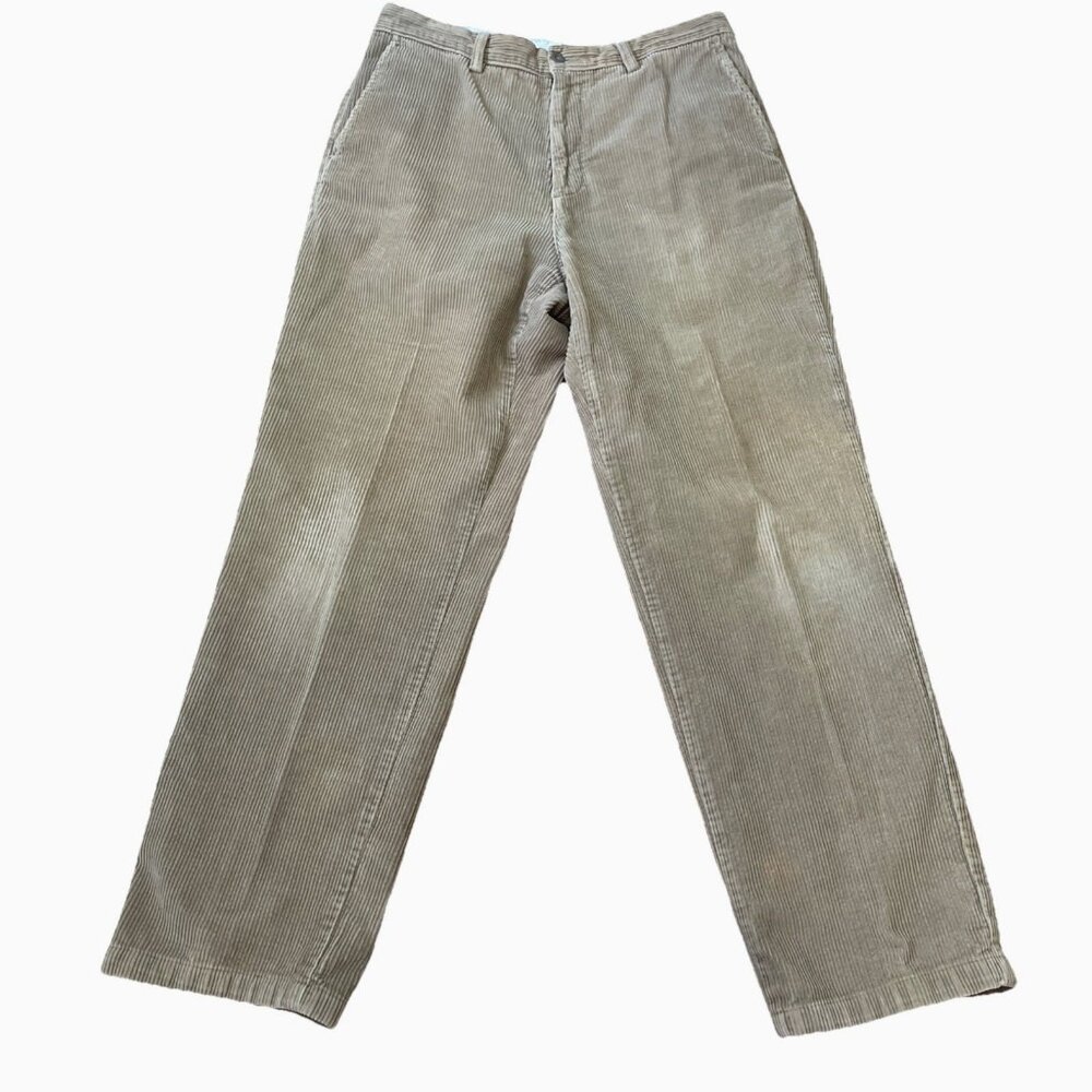 VTG 90s Perry Ellis Cottons Corduroy Pants Wide Wale Men 34x30.5 Baggy Grunge